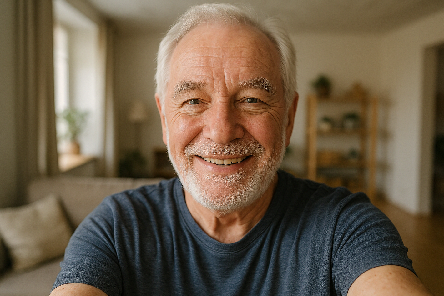 A selfie of a senior white man
